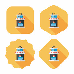 Christmas lantern flat icon with long shadow,eps10