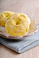 Round glazed cookies