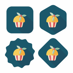 Christmas cake flat icon with long shadow,eps10