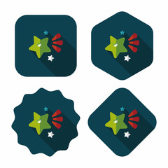 Space star flat icon with long shadow,eps10