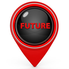 Fototapeta premium Future pointer icon on white background