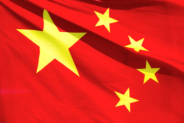 Close up of Chinese Flag