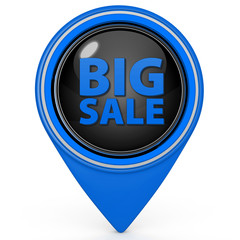 Big sale pointer icon on white background