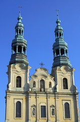 Obraz premium Baroque church towers in Poznan.