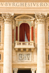 Conclave balcony  in St. Peter's Basilica in the Vatican