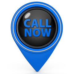 call now pointer icon on white background