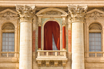 Naklejka premium Conclave balcony in St. Peter's Basilica in the Vatican