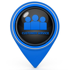 Customer service pointer icon on white background