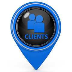 Client pointer icon on white background