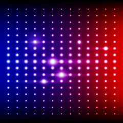 Fototapeta na wymiar Red, blue and purple shining disco equalizer lights