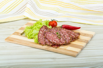 Sliced salami