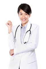 Fototapeta premium medical doctor woman with stethoscope