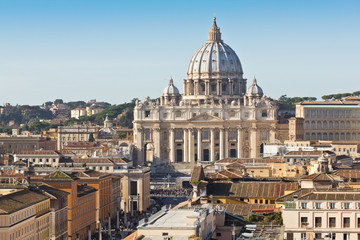 Fototapeta na wymiar St. Peter's Basilica in the Vatican