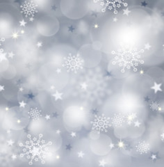 Gray christmas background and snow.