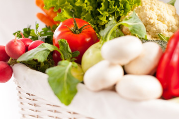 Fresh vegetables in basket