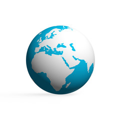 Hand and earth globe icon