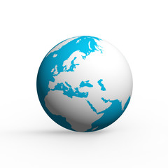 Hand and earth globe icon