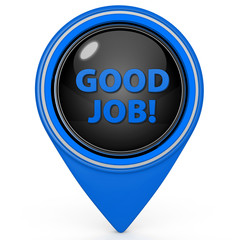 Good job pointer icon on white background
