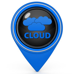Cloud pointer icon on white background