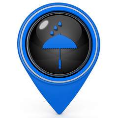Rain pointer icon on white background