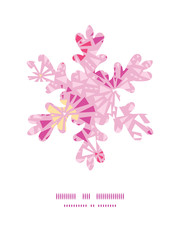 Vector pink abstract triangles Christmas snowflake silhouette
