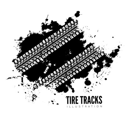 Tire track background