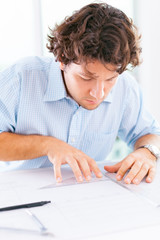Naklejka premium Architect at work