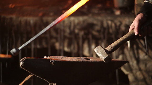 blacksmith in the smithy