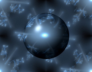 Abstract Blue Globe