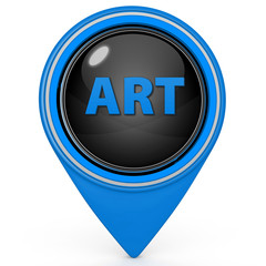 Art pointer icon on white background