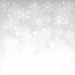 glowing snowflakes and bokeh