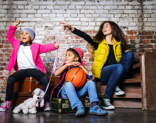 Multi-ethnic children group portrait