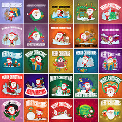 Christmas Backgrounds Set - Vector Illustration