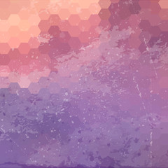 Geometric background with grunge texture