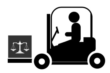 Balance dans un chariot de livraison