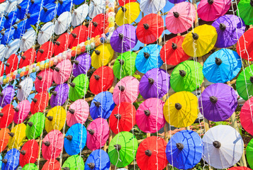 Fototapeta na wymiar Handmade umbrella in Asian style