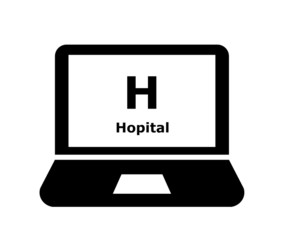 Hôpital dans un ordinateur portable