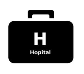 Obraz premium Hôpital sur une valise