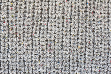 Fototapeta premium Gray knitted fabric texture