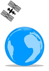 Station spatiale au dessus de la Terre