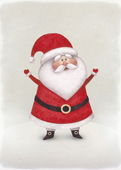 Watercolor illustration of Santa Claus