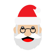 santa claus wave isolated background