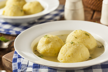 Hot Homemade Matzo Ball Soup