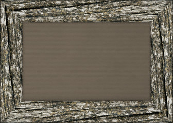 Frame made of raw wood