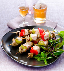 skewers of chicken