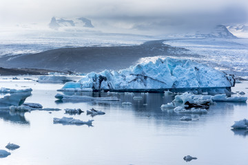 Fjallsarlon iceberg lake