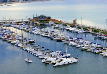 Yachts in the port of Rimini