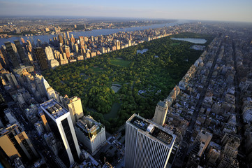 New York Manhattan bij zonsopgang - Uitzicht op het Central Park