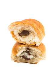 croissant with chocolate cream