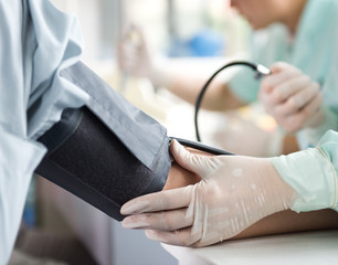 measuring blood pressure